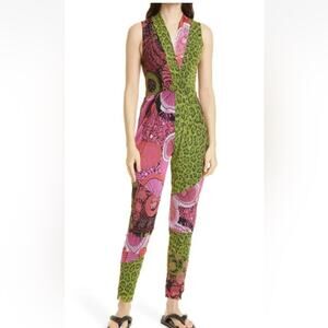 FUZZI TUTA SLEEVELESS JUMPSUIT IN FLORA